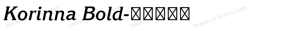 Korinna Bold字体转换